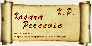 Kosara Perčević vizit kartica